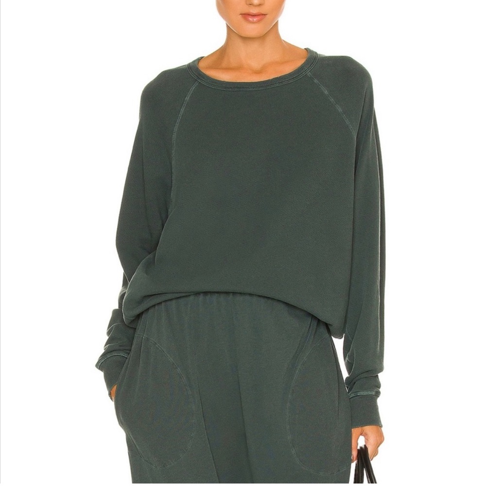 THE GREAT JERSEY COLLEGE SLOUCHY SWEATSHIRT ALPINE GREEN - SIZE 3